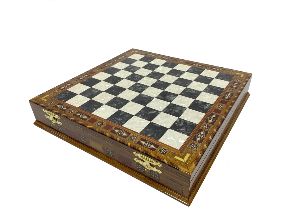 16.5 inch rosewood chess box (black squares)