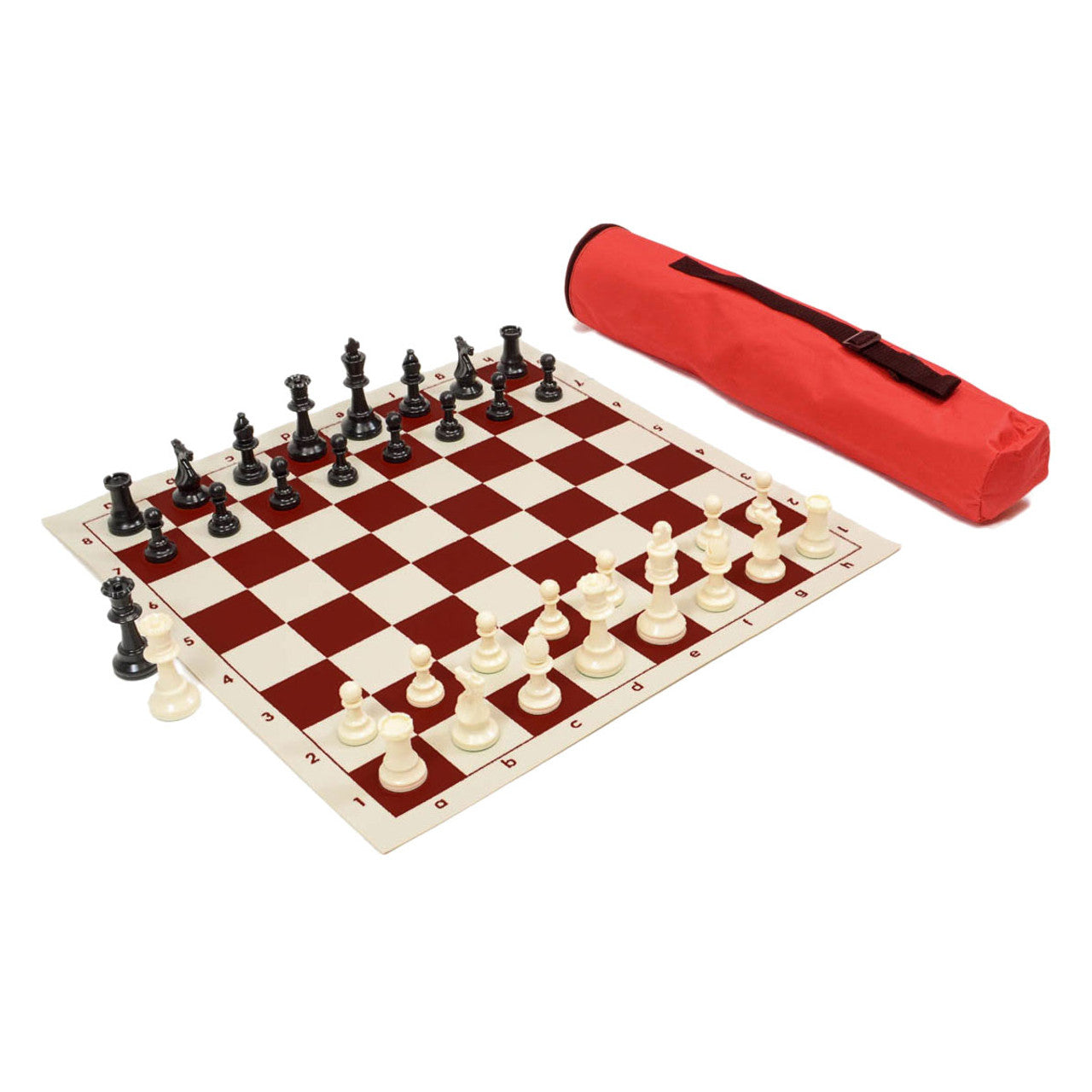 Archer Chess Set Combo with canvas bag (red)