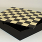 13.25 inch Black & Maple Chest Chess Board open