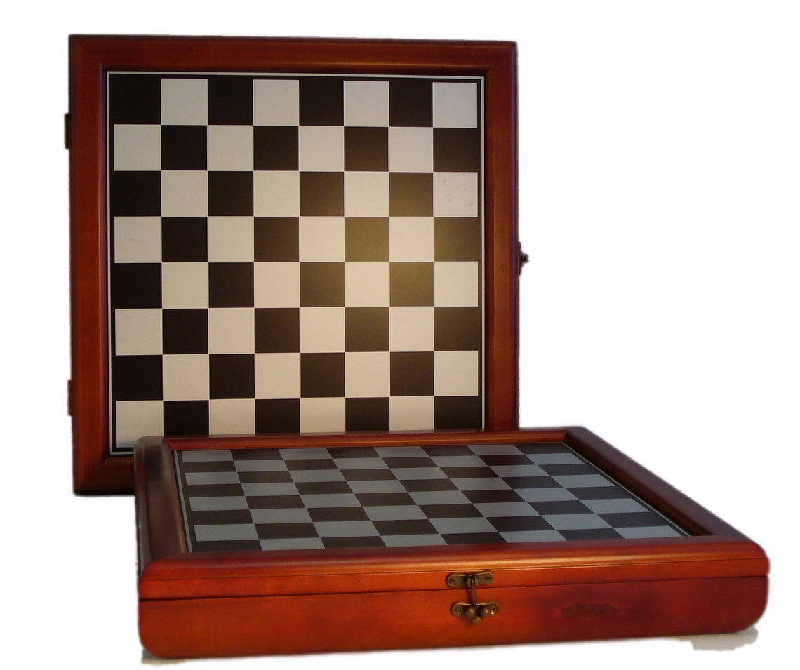 15.5 inch Cherry Stained Chest Chess Board