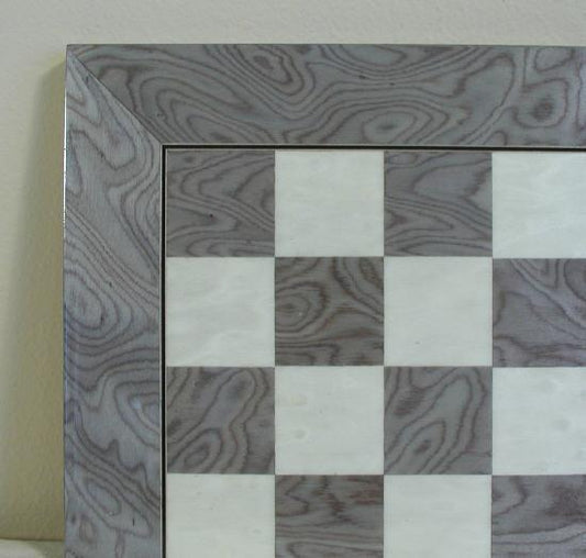 17.25 inch Grey & Ivory Briar Wide Frame Chess Board (1.75 inch Squares)