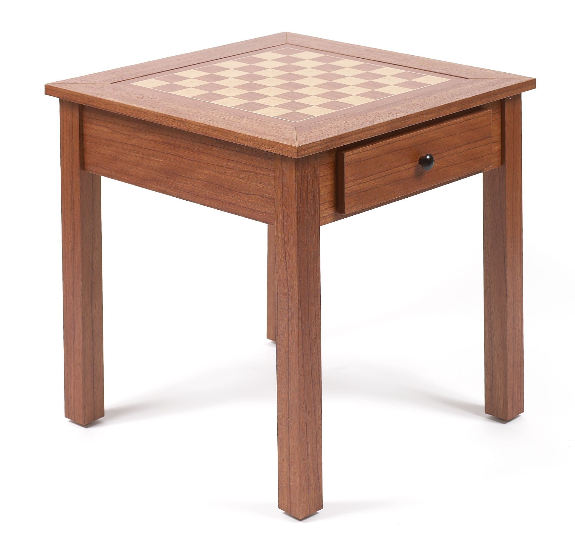 19 inch 4-in-1 Chess/Checkers/Backgammon & End Table (1.5 Inch Squares)