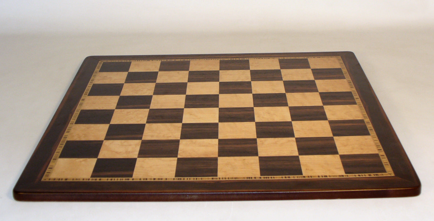 20.5 inch Ebony & Birdseye Maple Chess Board (2.2 inch Squares)
