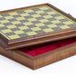 22 inch Brass Cabinet Chess Board open