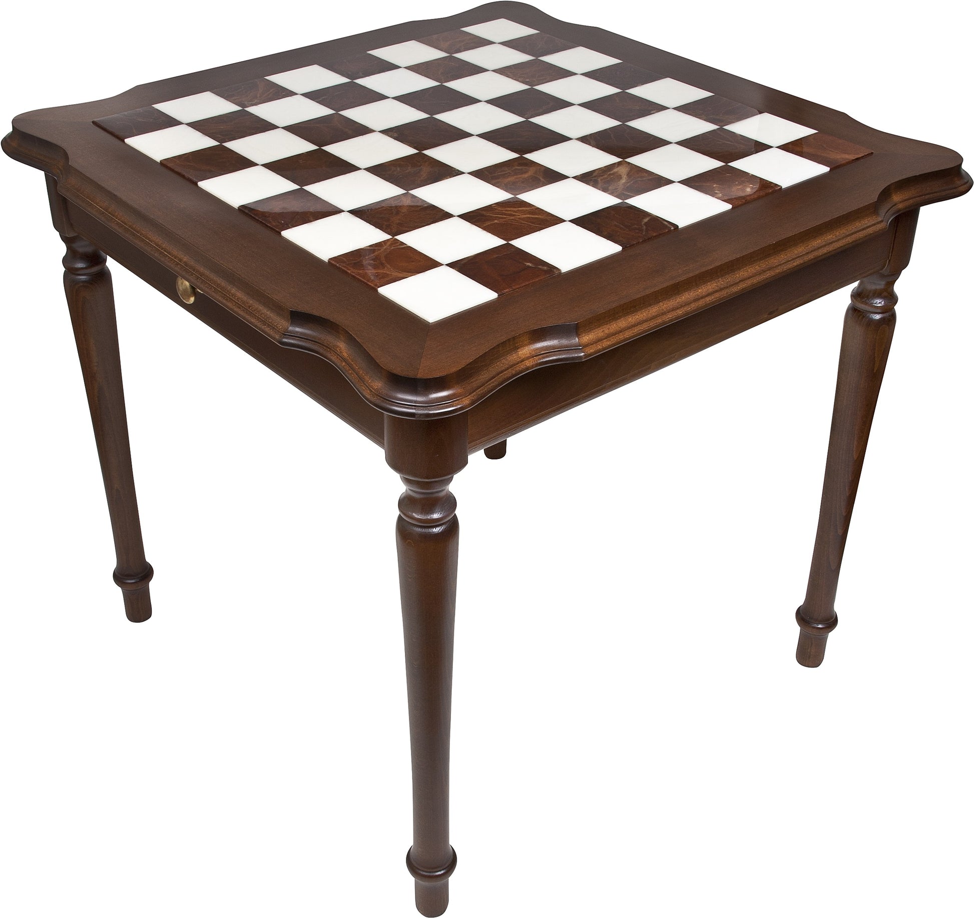 33 inch Marble Kings Chess Table from Italy (3 1/8 Inch Squares)