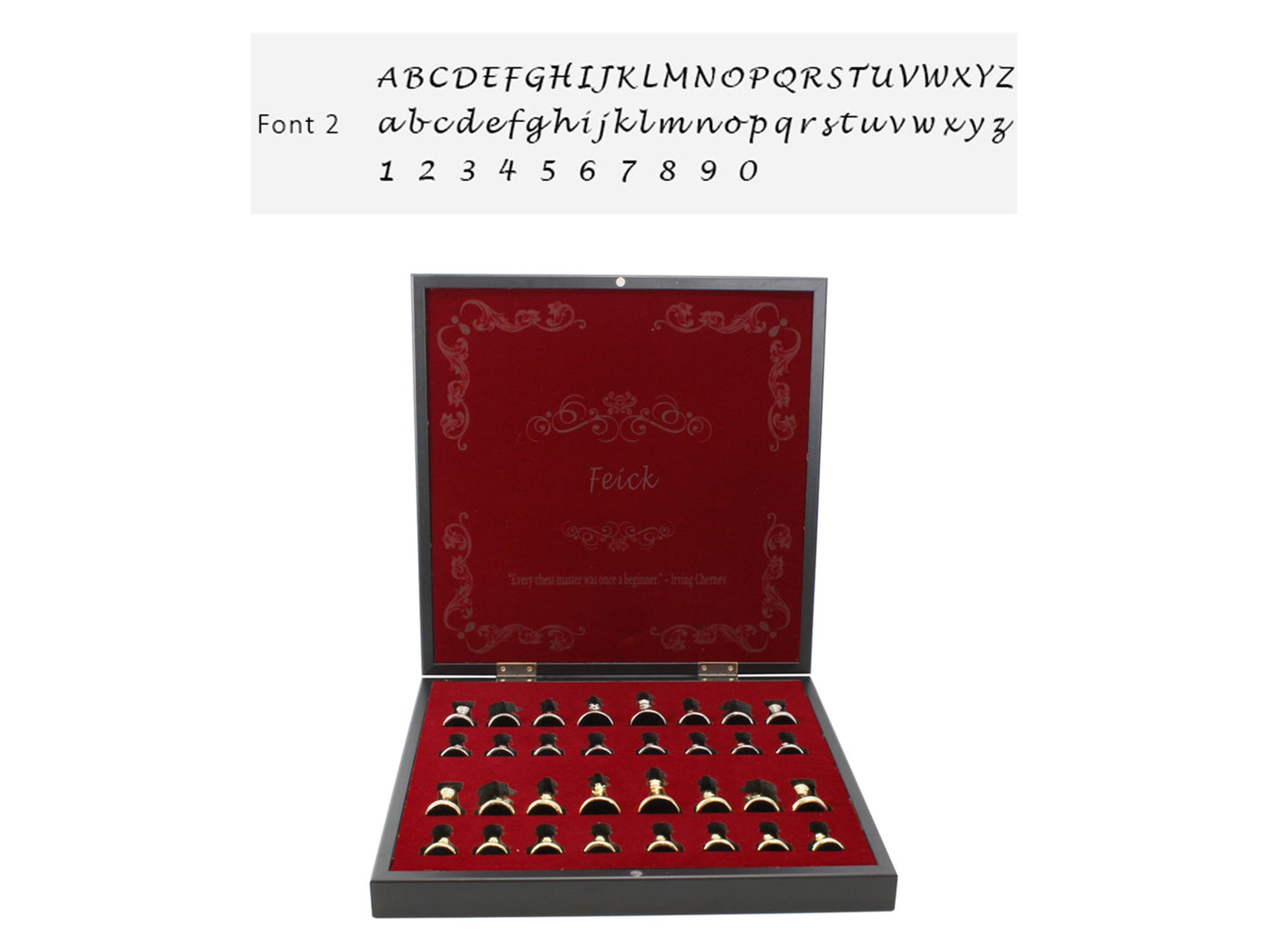Customized Chess Set with Font 2