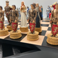 King Arthur Chessmen in Black/Maple Chest Chess Set