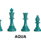 Aqua Plastic Chessmen
