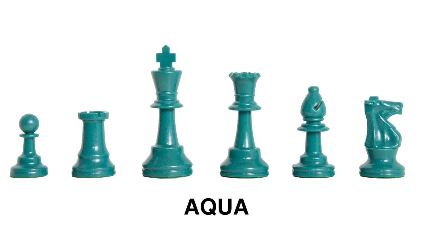 Aqua Plastic Chessmen