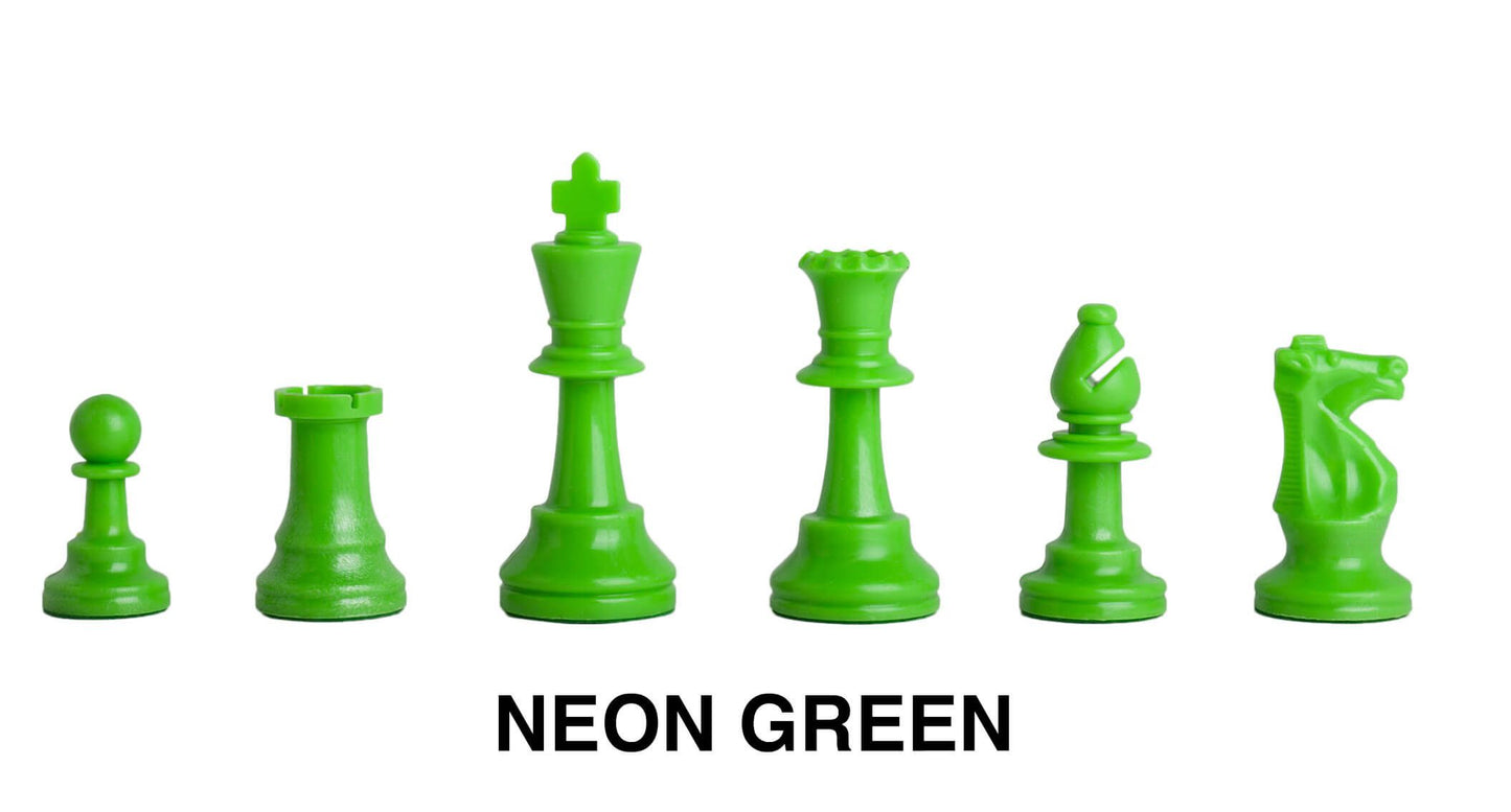 Neon Green Plastic Chessmen