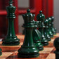 Reykjavik II Series Bone Chess Pieces green