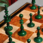 Selenus Luxury Bone Chess Pieces green