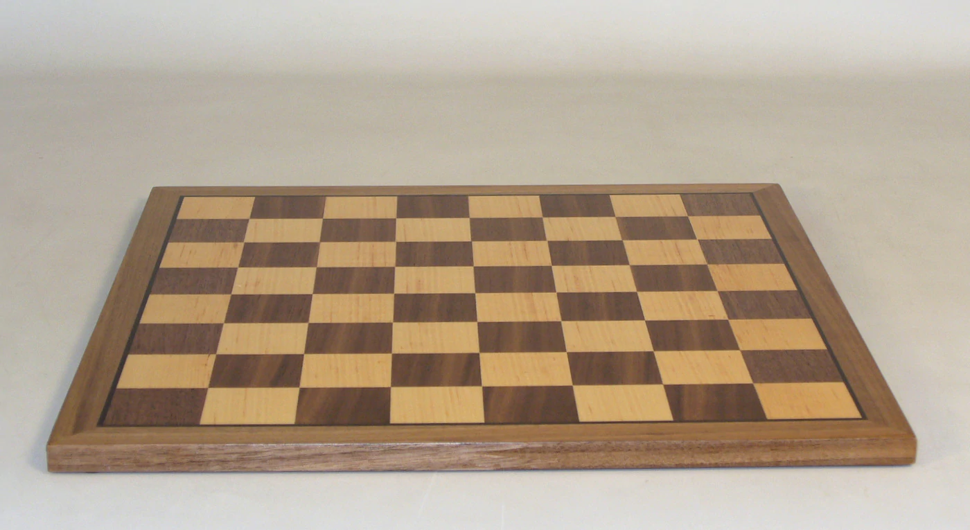14 inch Walnut/Maple Chess Board