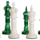 Worthington Luxury Bone Chess Pieces green & natural
