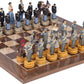American Civil War Themed Chessmen & Master Board Chess Set
