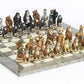 Animal Kingdom Themed Chessmen & 20 inch Superior Board Chess Set