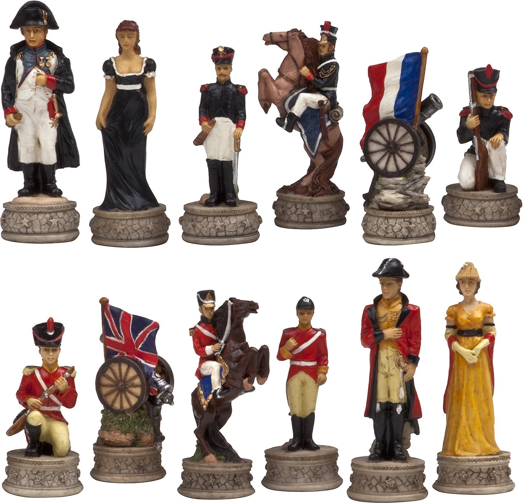 Napoleon Battle of Waterloo Themed Chess Pieces