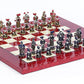 Brass Landsknecht Imperial Themed Chessmen & Elegant Board Chess Set
