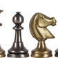 Brass Staunton Chessmen, silver plated