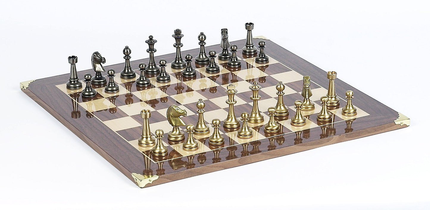 Brass Staunton Chessmen & Master Board