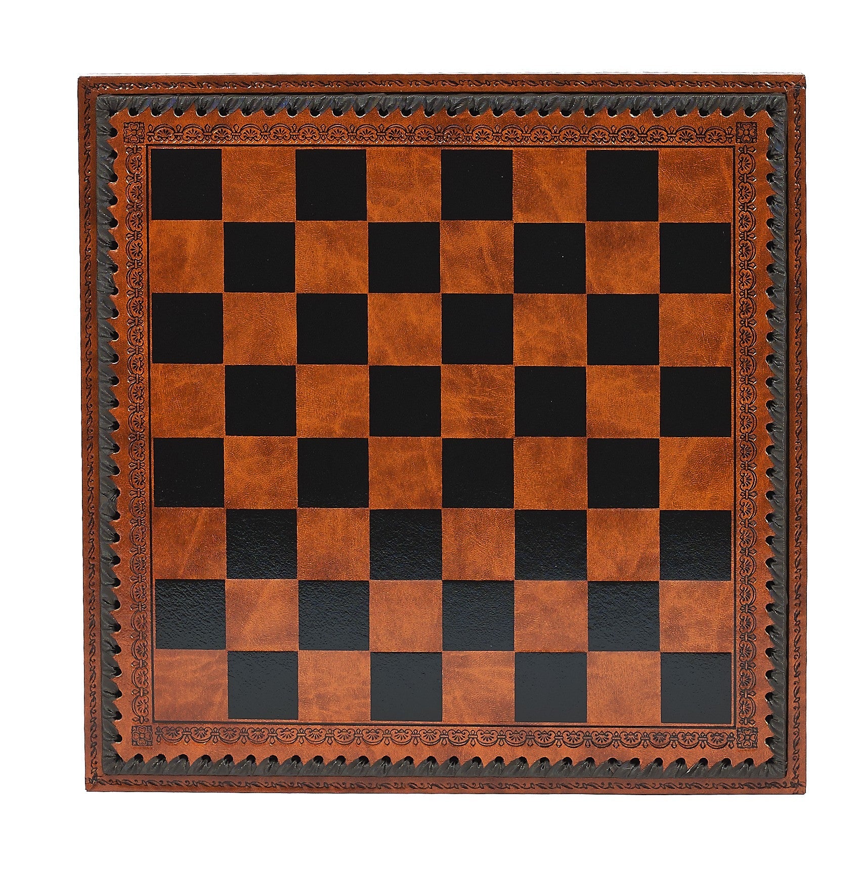 Brown Leatherette Cabinet Chess Board (top)