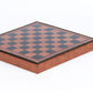 Brown Leatherette Cabinet Chess Board