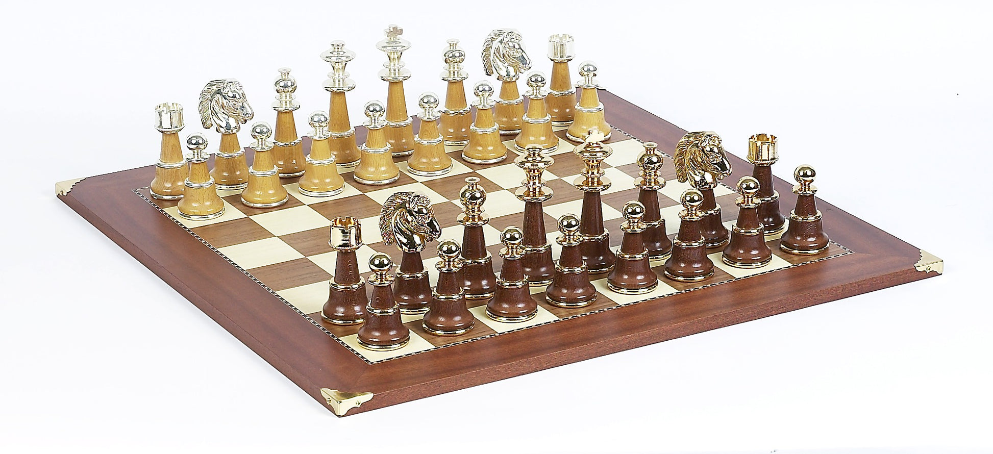 Champion Gold/Silver plated Chessmen & Champion Board Chess Set
