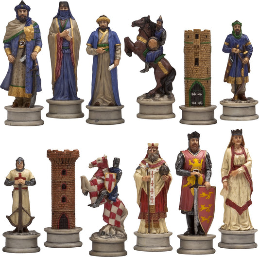 Crusades Themed Marble Resin Chess Pieces