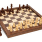 17.5 inch Deluxe Combo Folding Chess Set with Two Extra Queens open