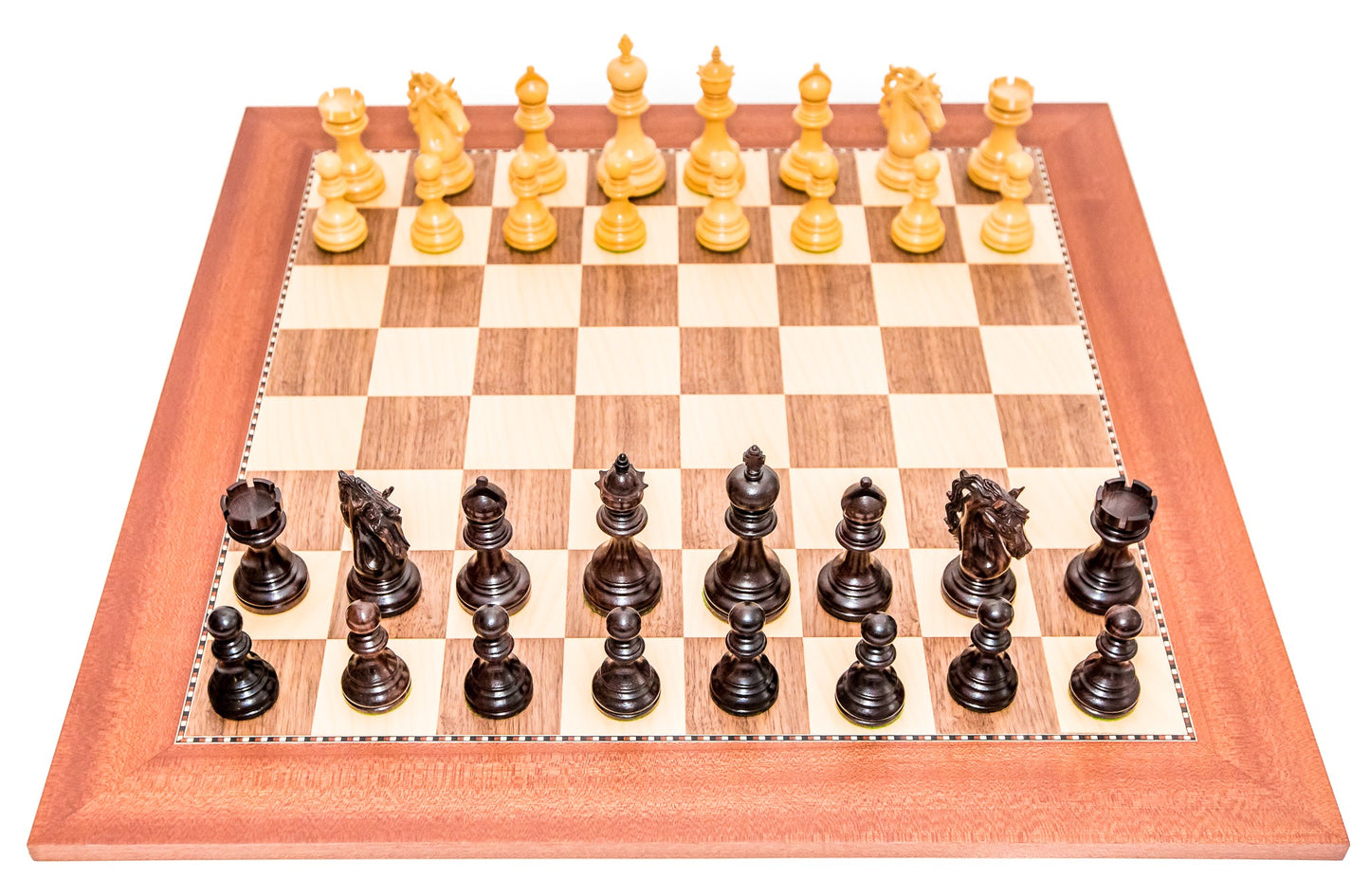 Deluxe Staunton Wood Chessmen & 24 inch Champion Board Chess Set