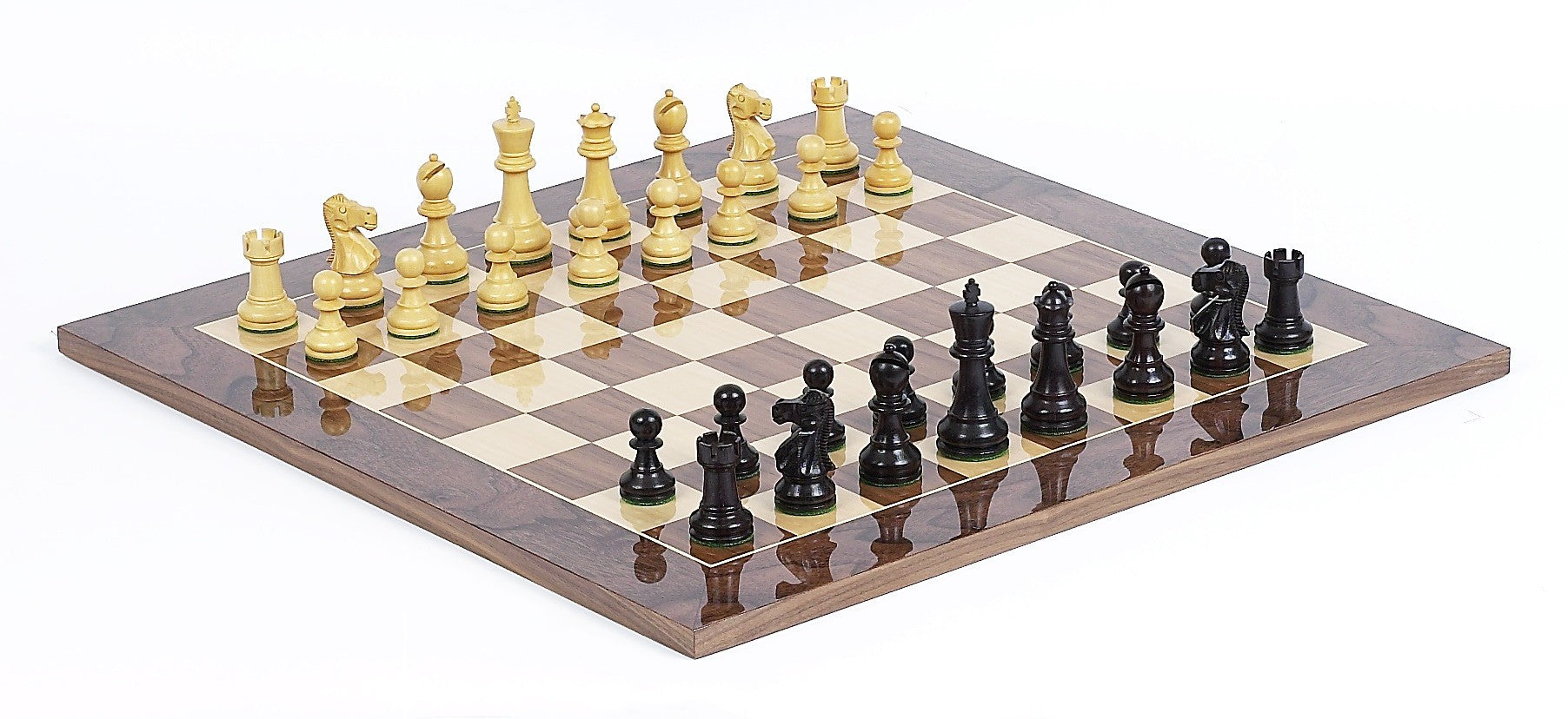 French Staunton Wood Chessmen & 20 inch Master Board Chess Set