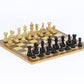 French Staunton Jr. Wood Chessmen & 12 inch Inlaid Wood Board Chess Set
