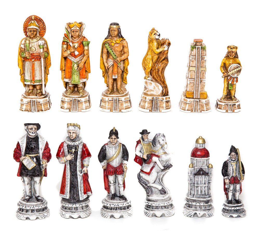 Incas and Spanish Themed Chess Pieces