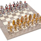 Incas and Spanish Themed Chessmen & Superior Board Chess Set
