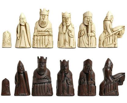 Isle of Lewis Themed Chess Pieces natural/brown