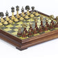 Silver plated brass Italian Tournament Chessmen & 21 inch Classic Pedestal Board Chess Set
