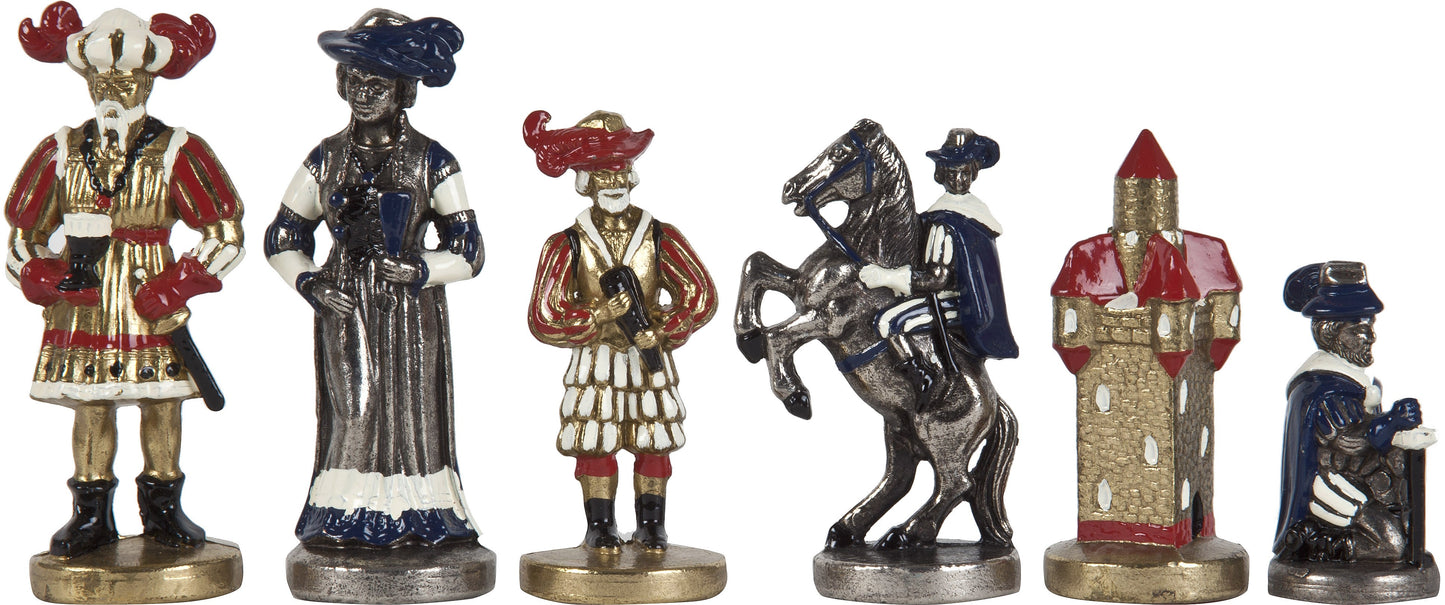 Brass Landsknecht Imperial Themed Chessmen