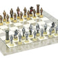 Medieval Knight Themed Chessmen & 20 inch Superior Board Chess Set