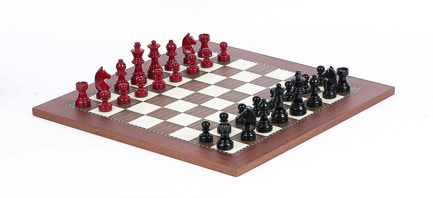 Modern Staunton Wood Chessmen & 18 inch Champion Board Chess Set