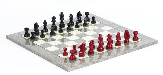 Modern Staunton Wood Chessmen & 20 inch Superior Board Chess Set