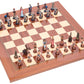 Pewter Metal Romans vs Egyptians Themed Chessmen & Designers Board Chess Set