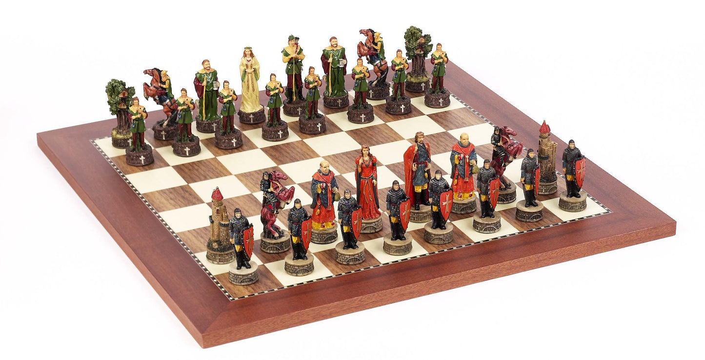 Robin Hood Themed Chessmen & Champion Board Chess Set