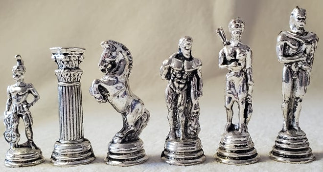 Silver Metal Roman Soldier Theme Pieces
