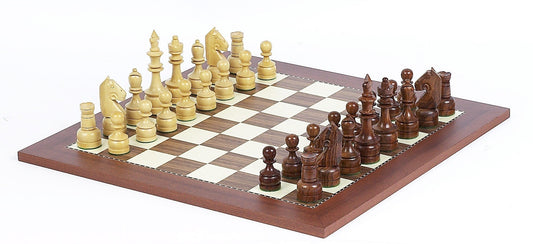 Staunton Champ Wood Chessmen & 20 inch Champion Board Chess Set