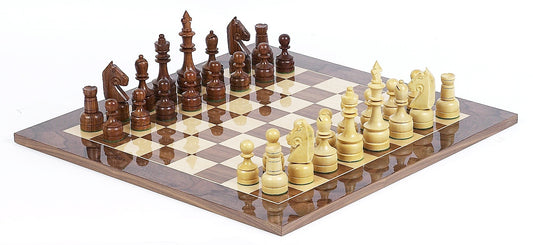 Staunton Champ Wood Chessmen & 20 inch Master Board Chess Set