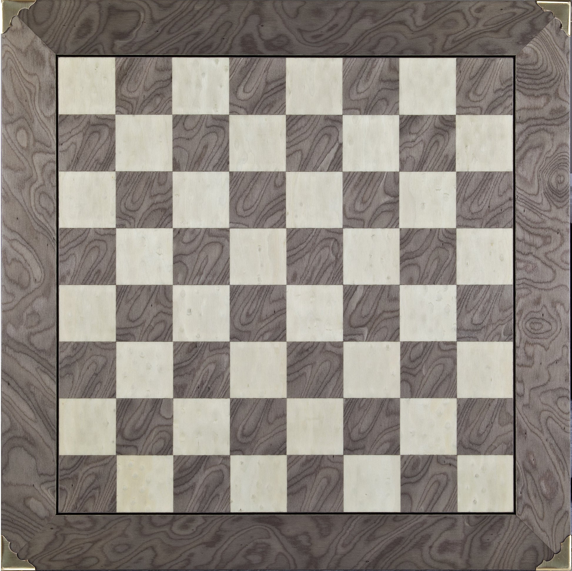 24 inch Superior Wood Chess Board with brass corners